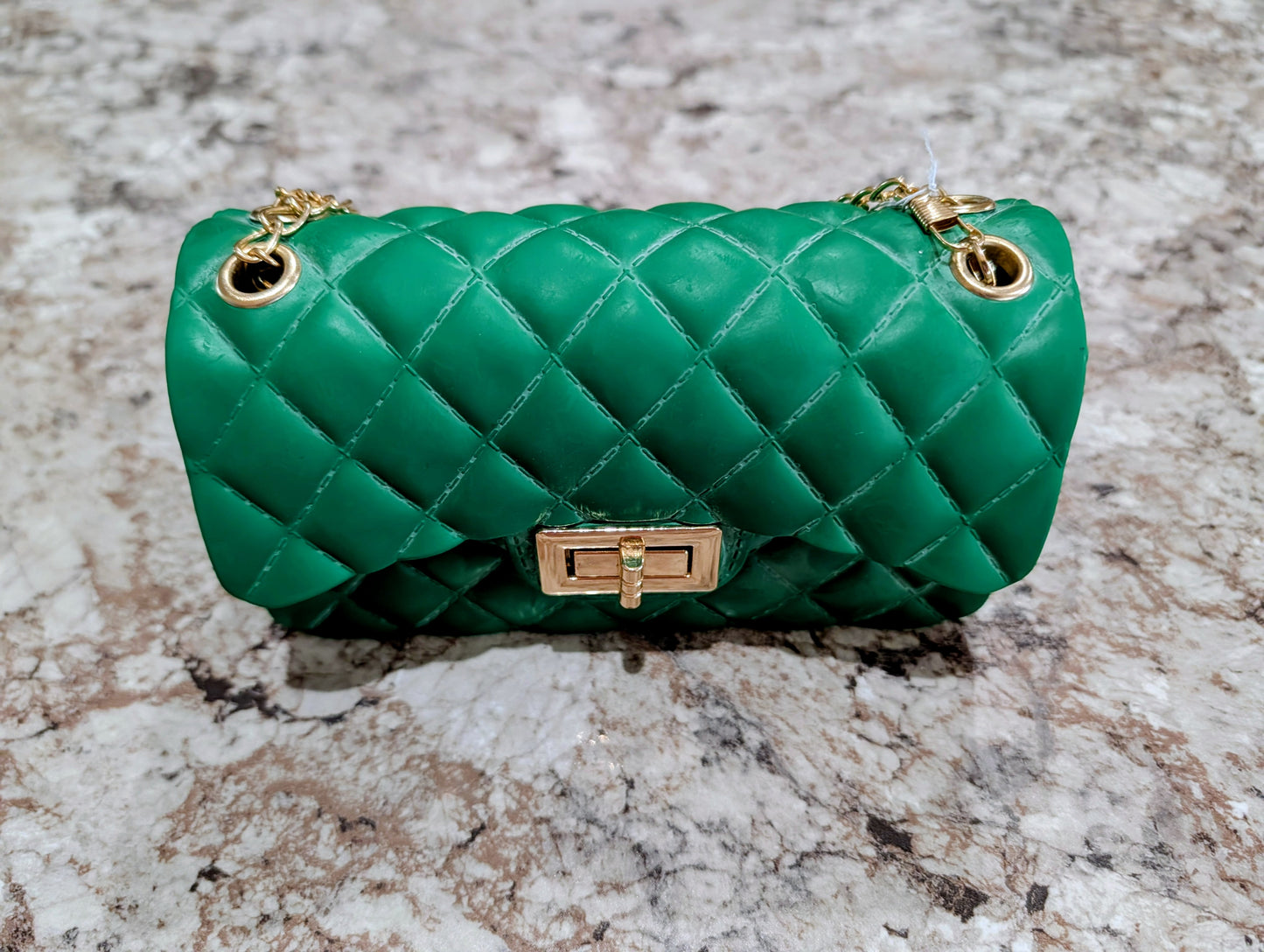 Charlotte Russe PVC Purse with Gold Chain Strap/Crossbody