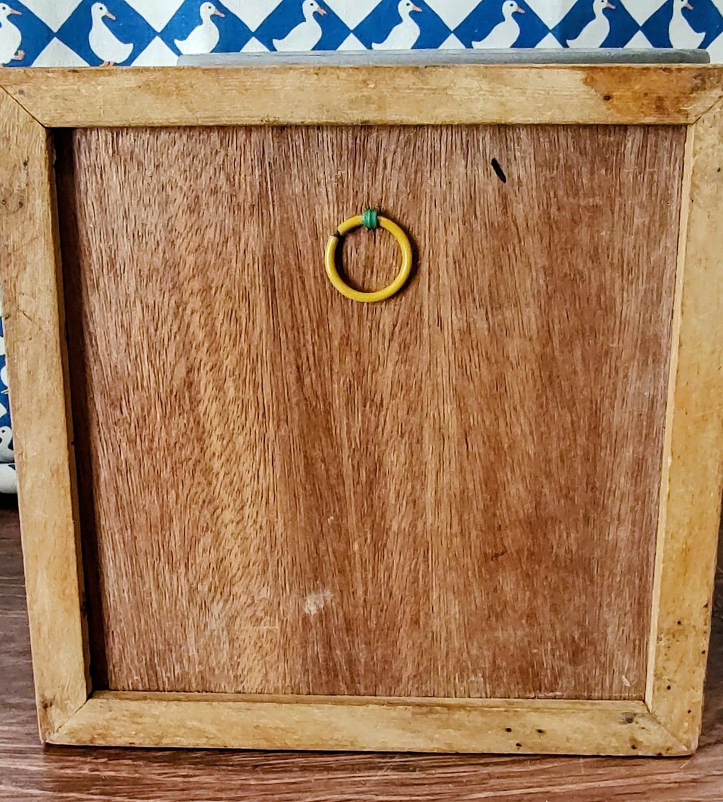 Vintage 1983 Wood Framed Tile Duck Trivet (Towel sold Separately)