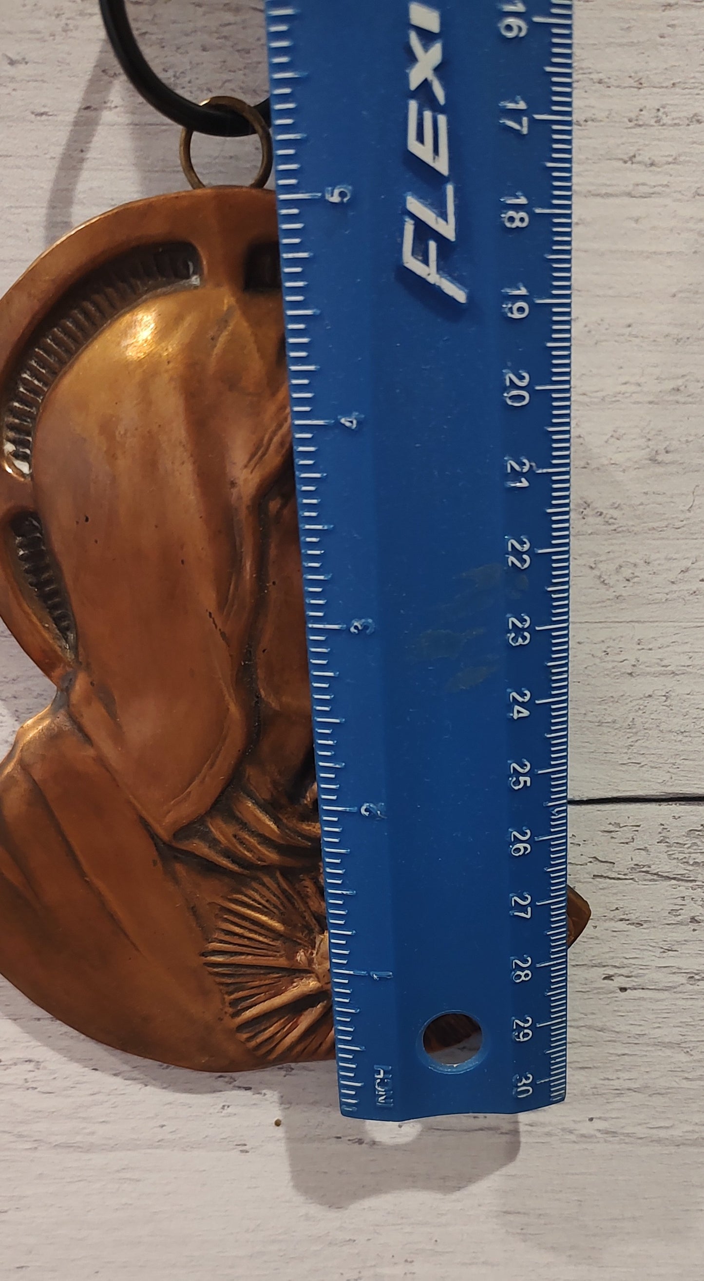 Virgin Mother Mary Copper Wall Plaque