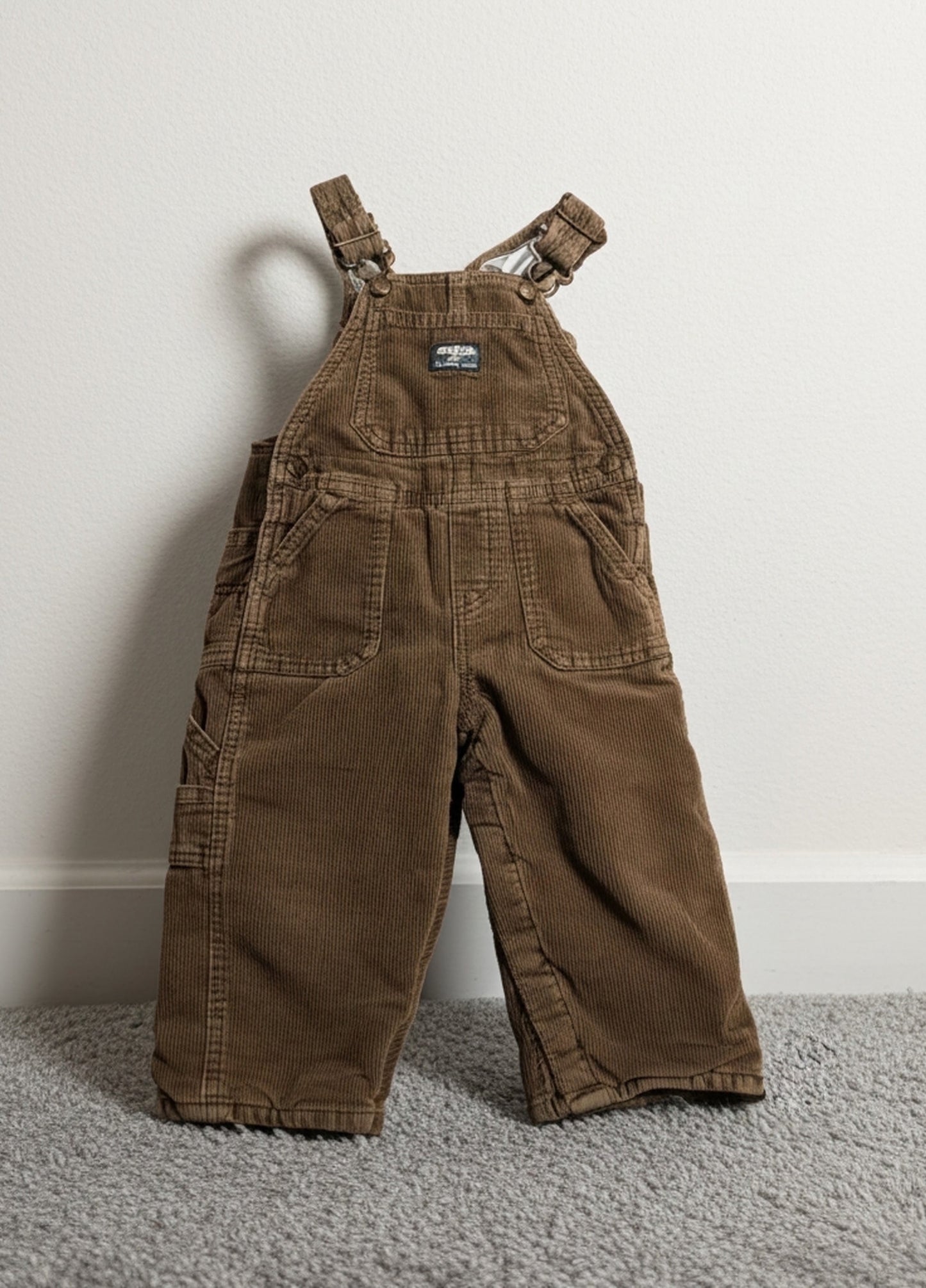 Oshkosh Flannel Lined Bib Overalls 18 mos