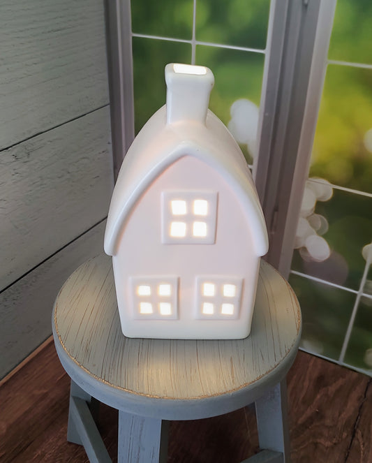 Mini Ceramic Barn Votive Holder