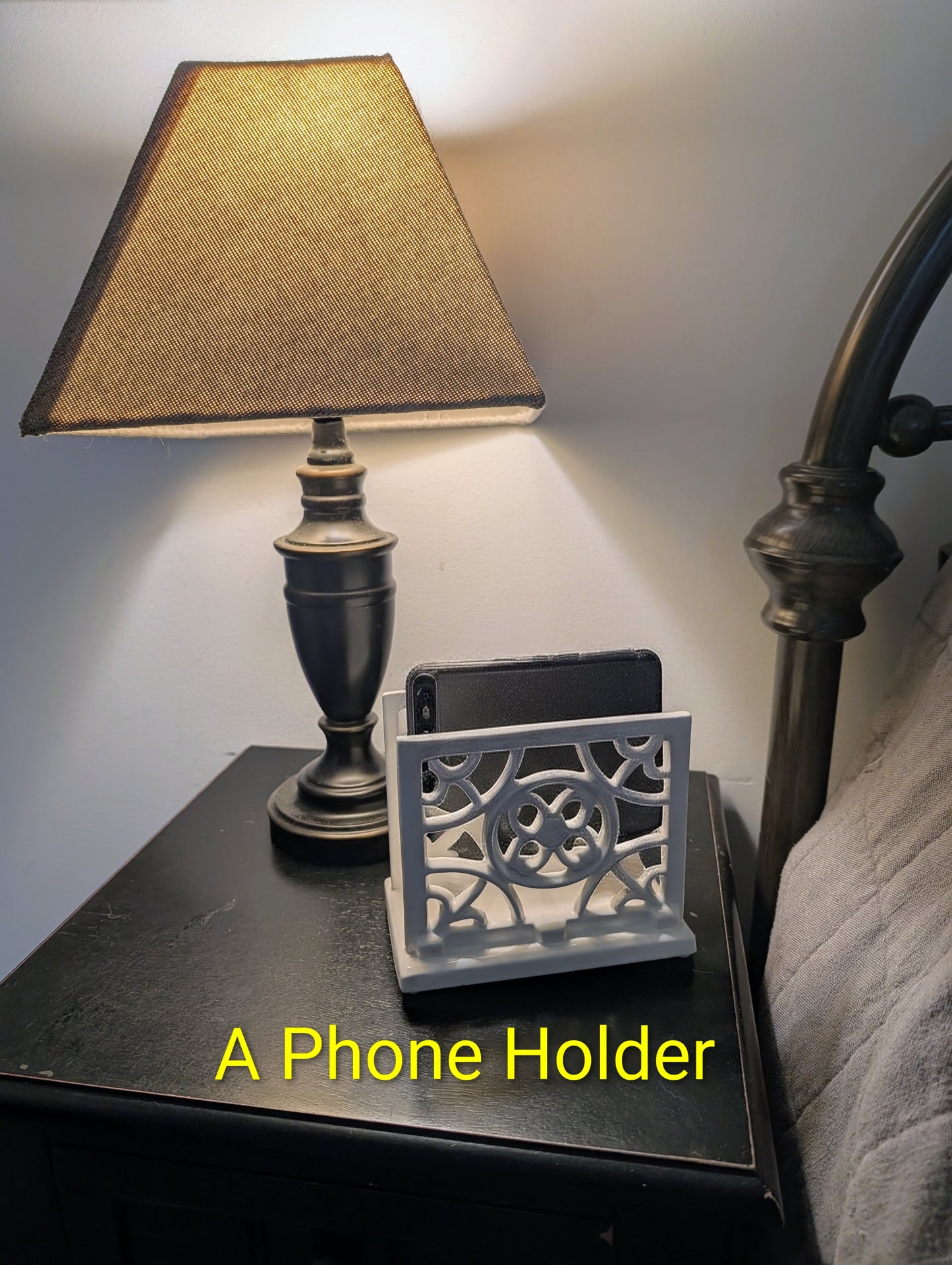 Cast Iron White Enamel Holder