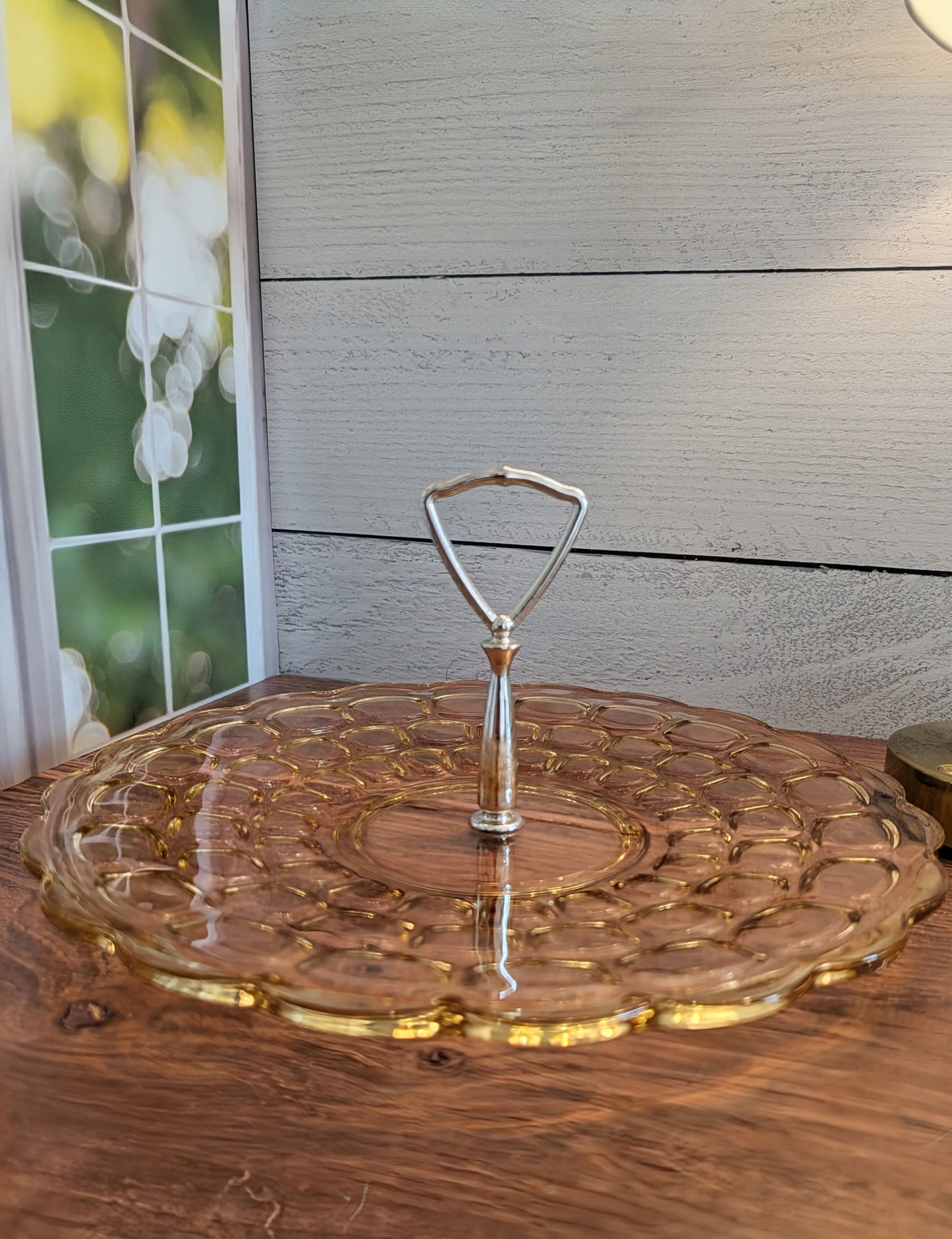 Amber Yellow Federal Glass Tray