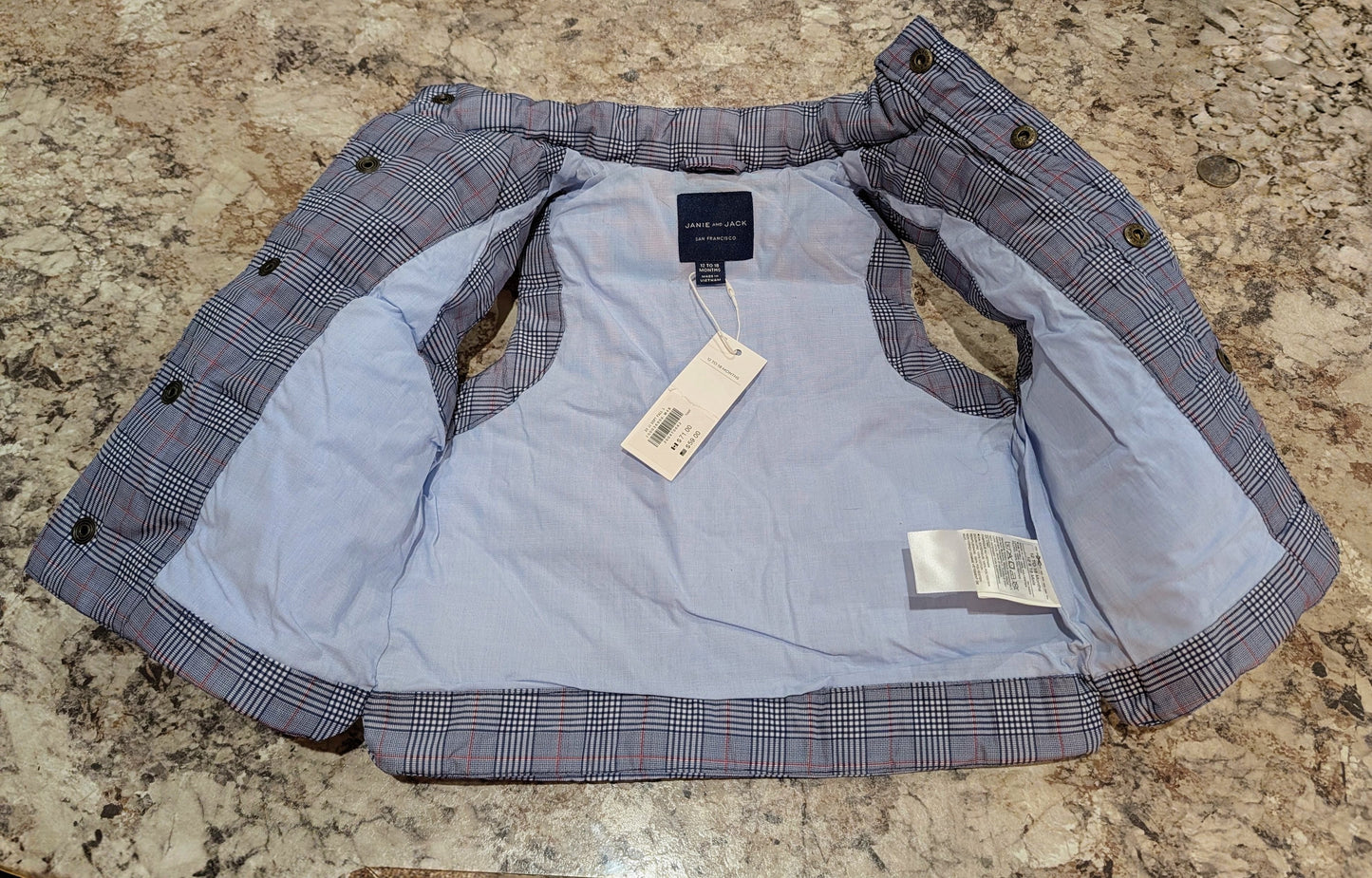 Toddler Janie & Jack Puff Vest 12-18 mos