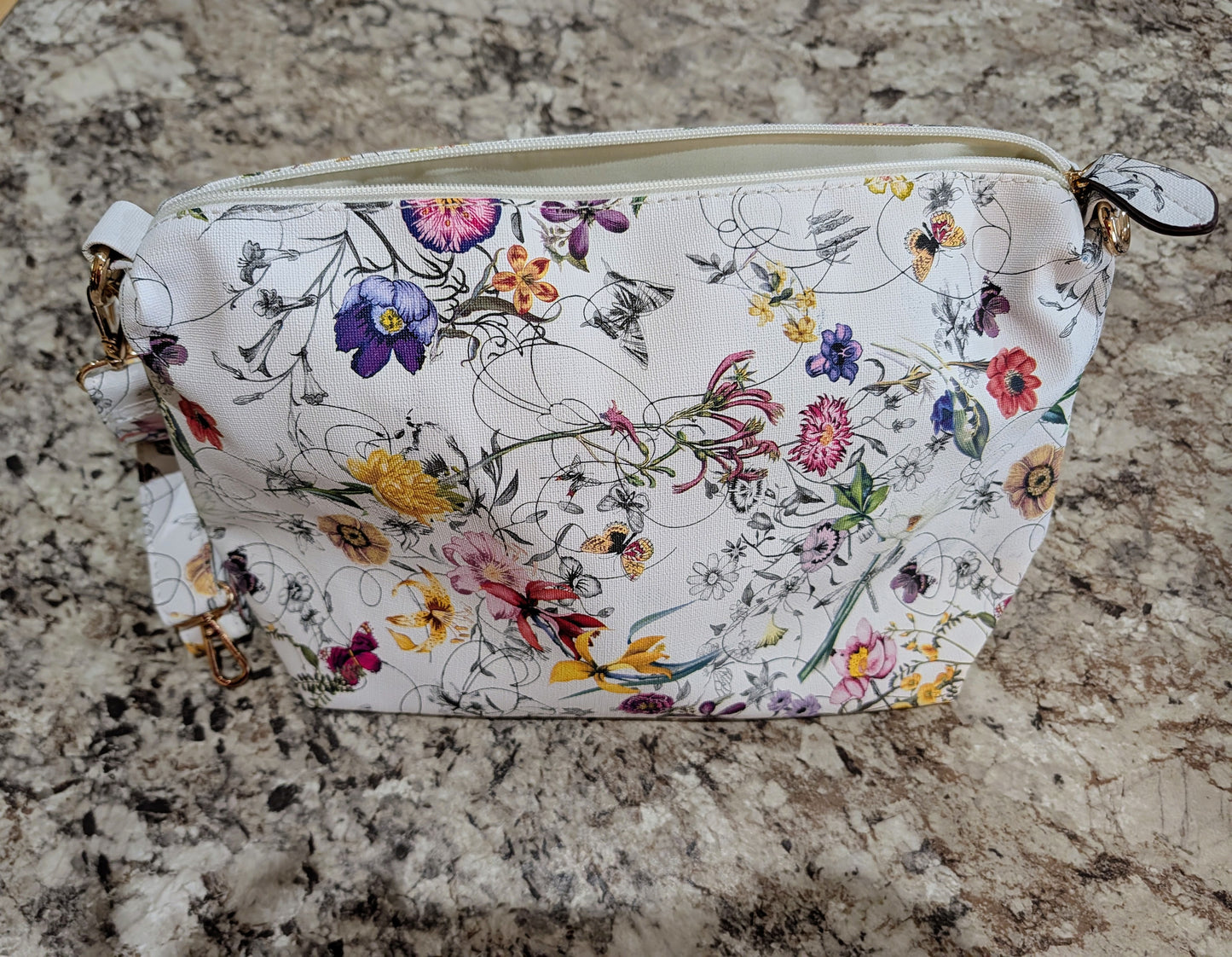 Floral Purse/Crossbody with Shoulder Strap