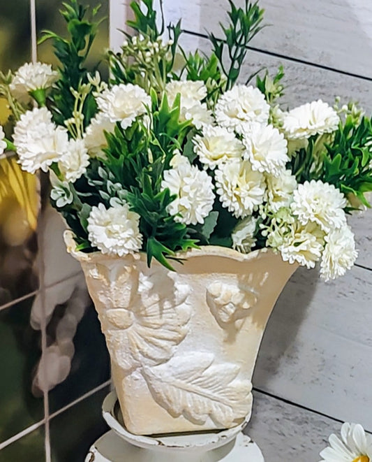 Yellow Flower Planter w/Floral