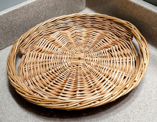 Round Wicker Tray