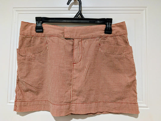 Mini Skirt Pinstriped Red and Tan New With Tags Size 6