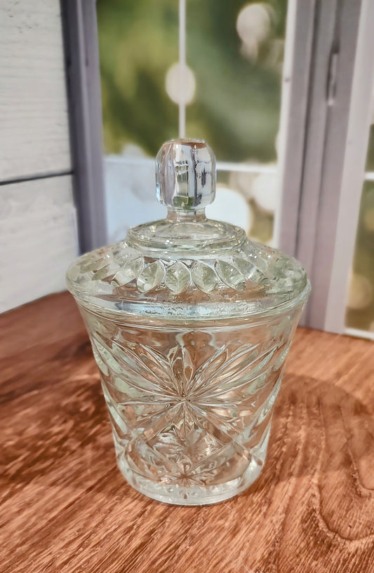 Vintage Anchor Hocking Glass Sugar/Trinket Bowl