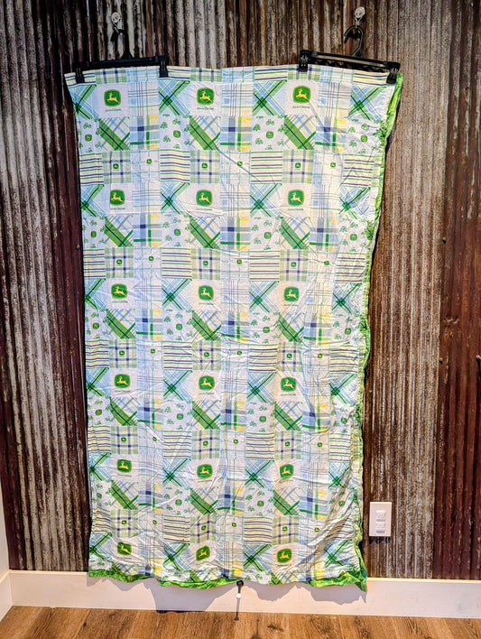 Handmade John Deere Curtain Set with Valance