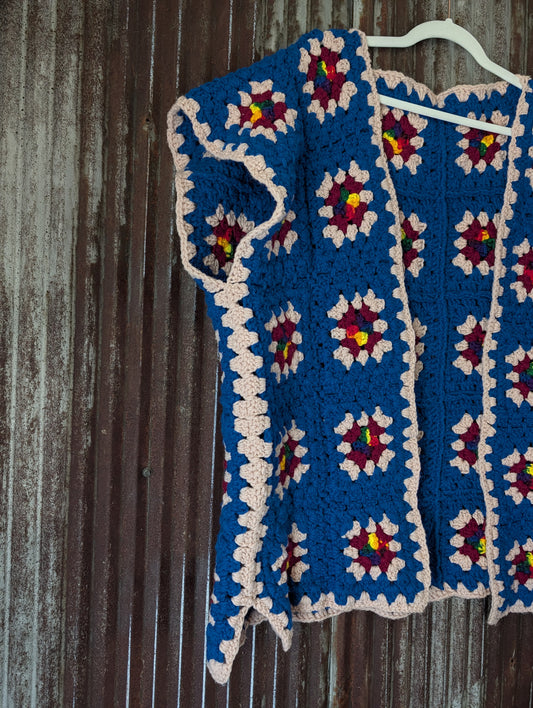 1-2 XL Granny Square Afghan Vest