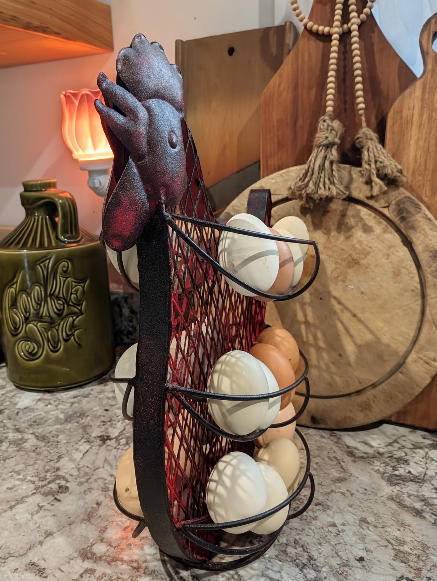 Standing Wire Chicken Egg Holder