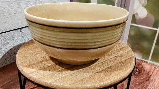 Gibson Retreat Green Pattern Cereal, Serving, Mixing Bowl
