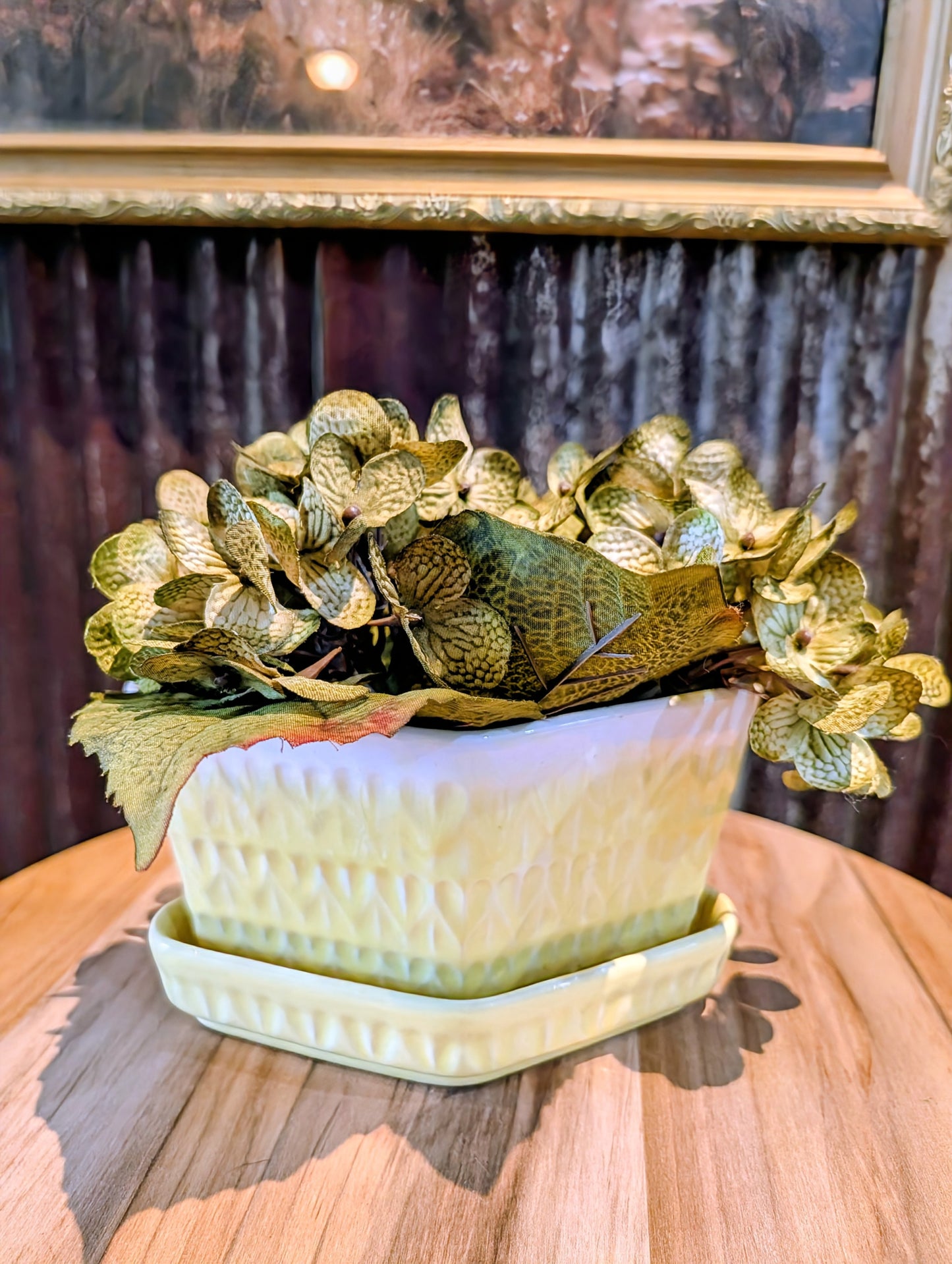 Mid-century Coronet USA Yellow Planter USA