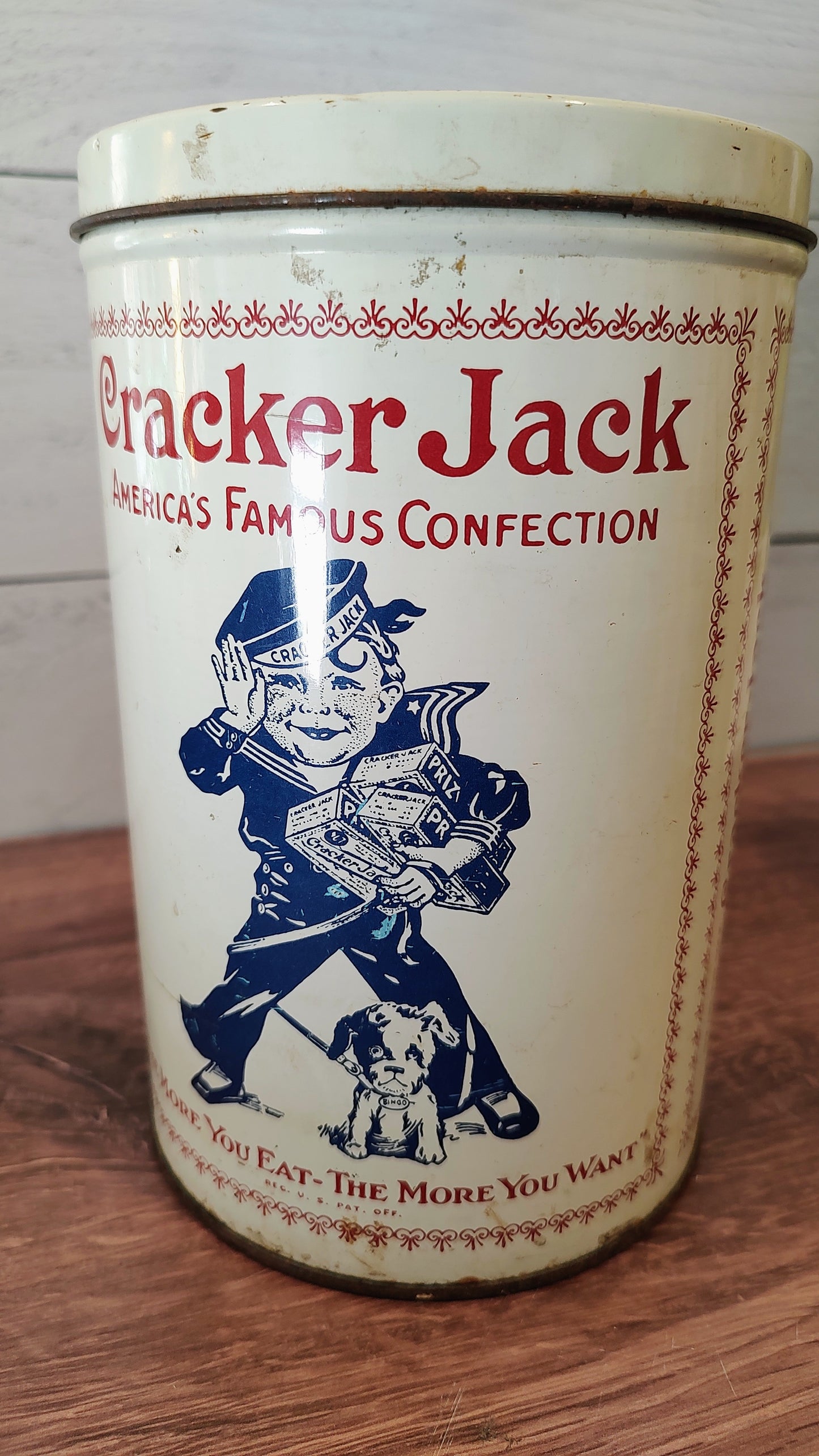 1980 Cracker Jack Tin
