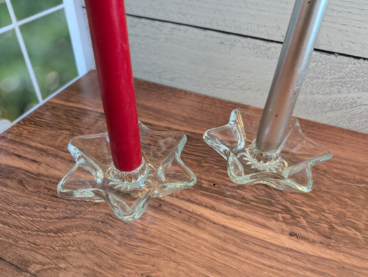 Anchor Hocking Vintage Star Candle Holders