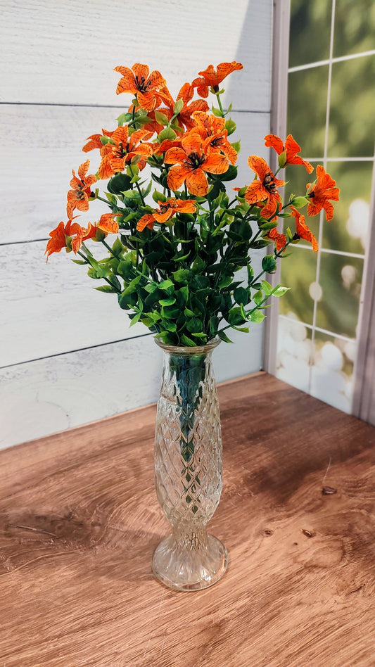Vintage E. O. Brody Lattice Glass Vase
