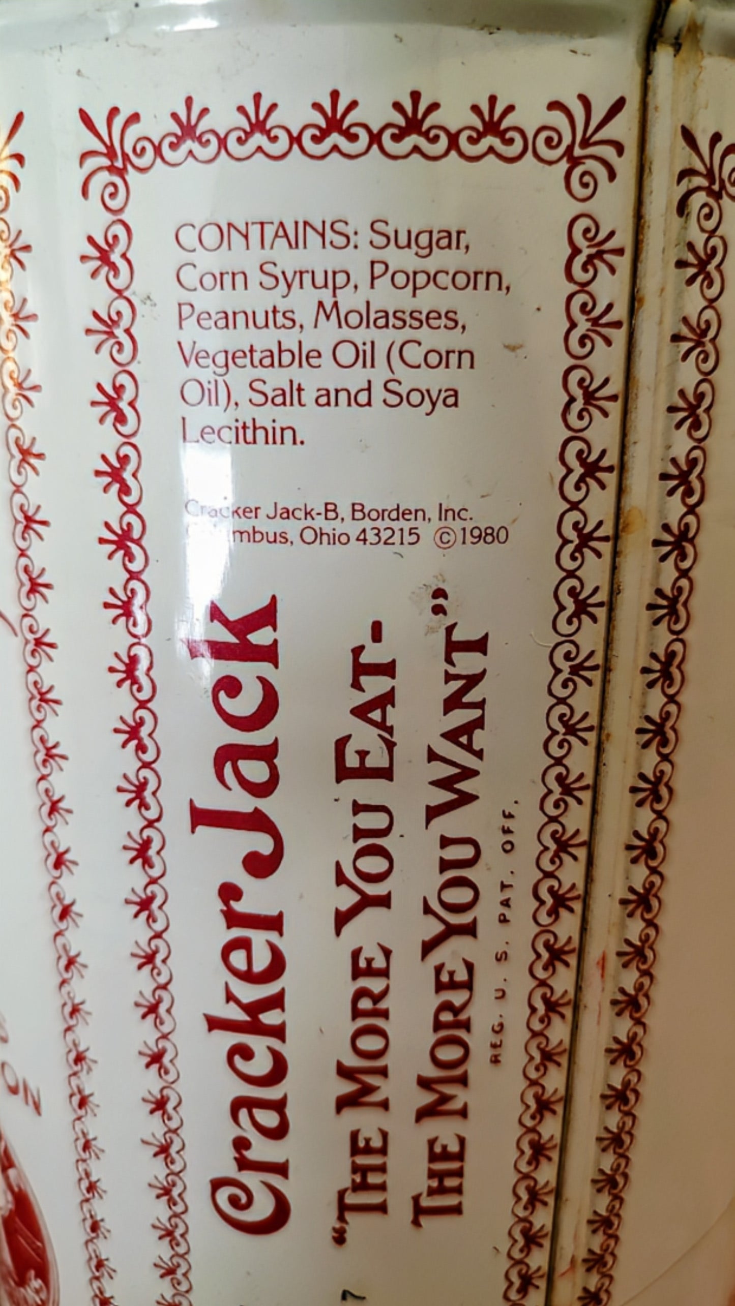1980 Cracker Jack Tin