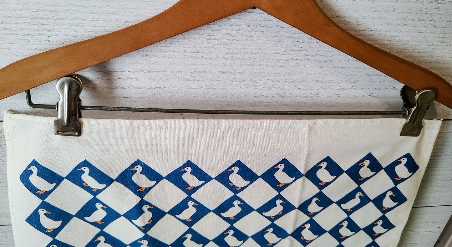 Vintage Blue and White Duck Dish Towel (Trivet Sold Separately)