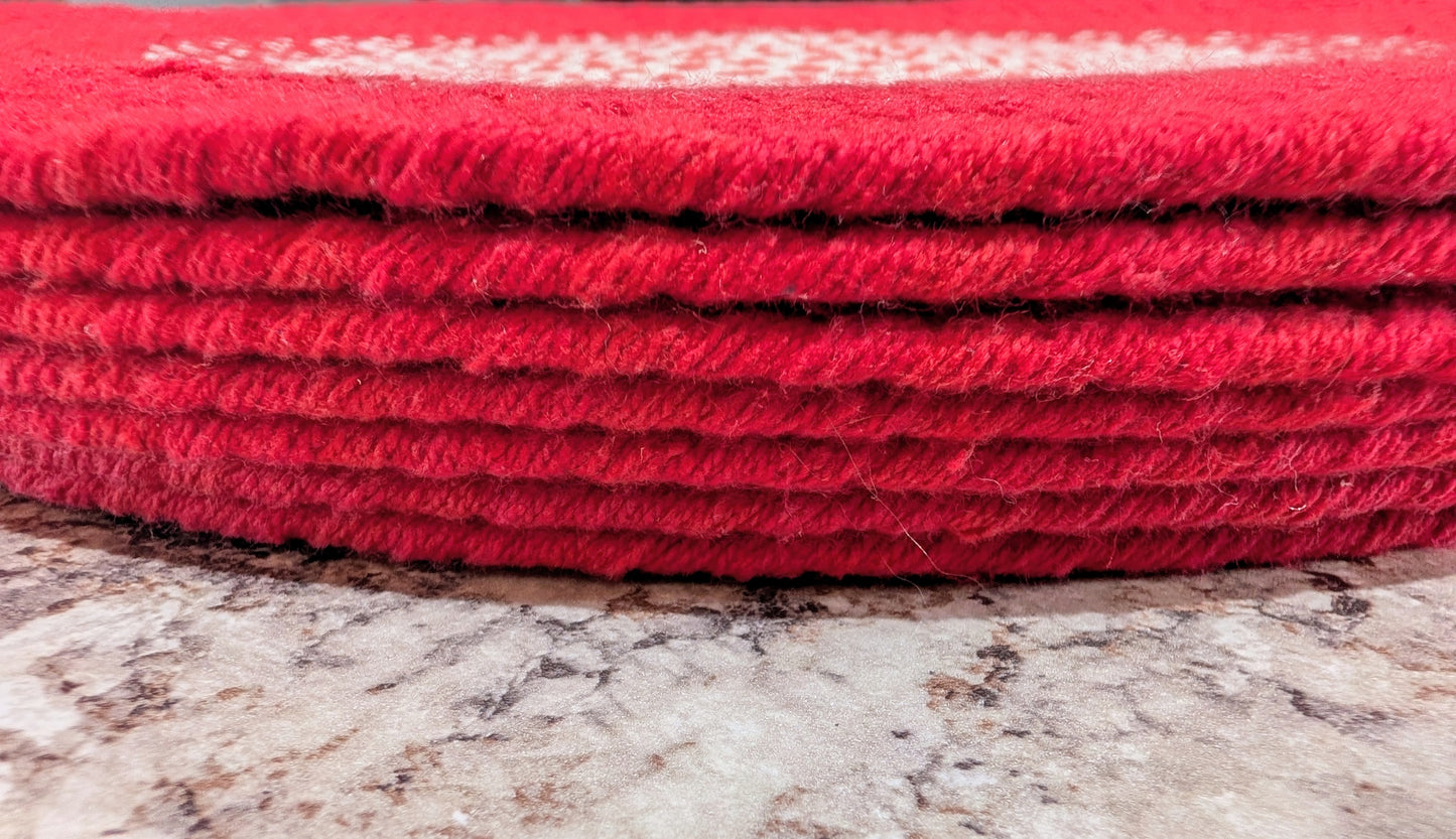 Set of 6 Vintage Braided Placements