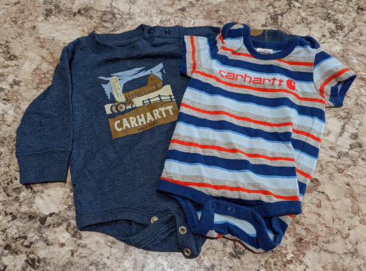 2 Baby Carhartt Onesies Size 3 mos