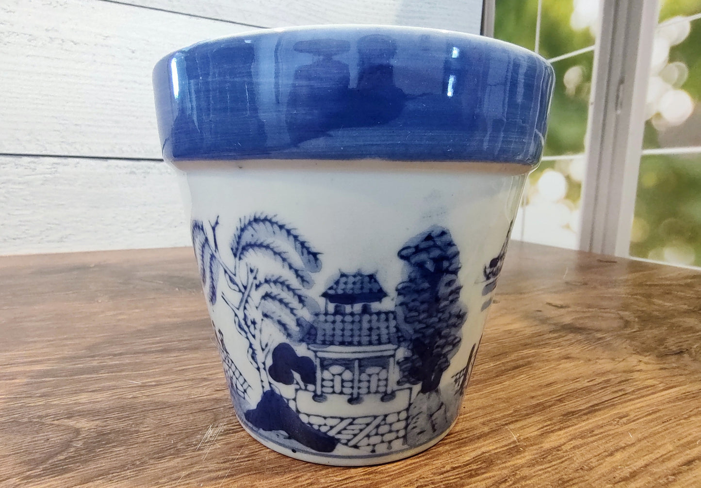 Mini Blue and White Planter