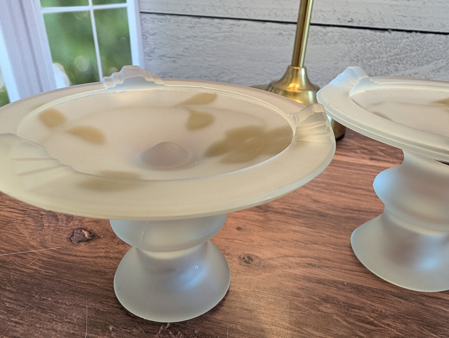 Hand Painted Frosted Candle Holders