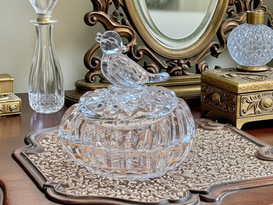 Hofbauer Crystal Bird Trinket Dish