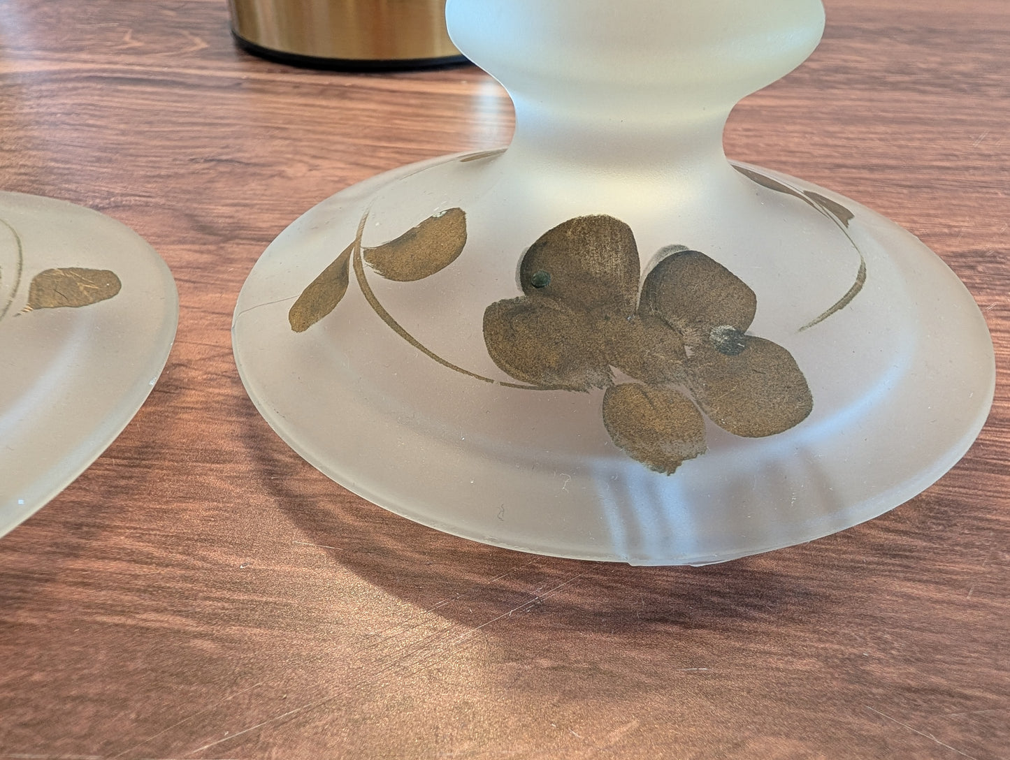 Hand Painted Frosted Candle Holders