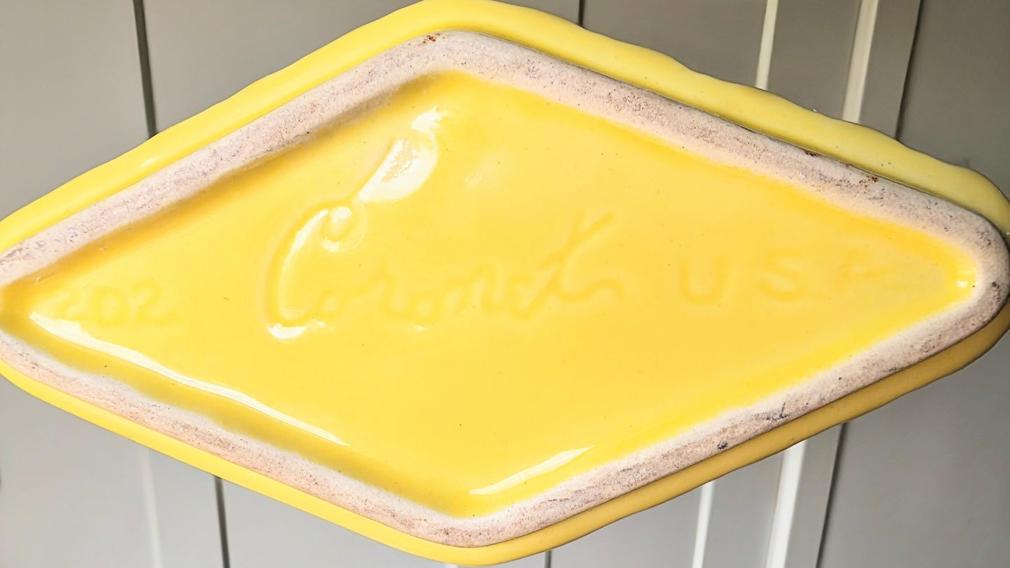Mid-century Coronet USA Yellow Planter USA