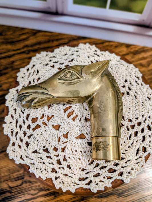Vintage Brass Horse Walking Stick or Cane Head
