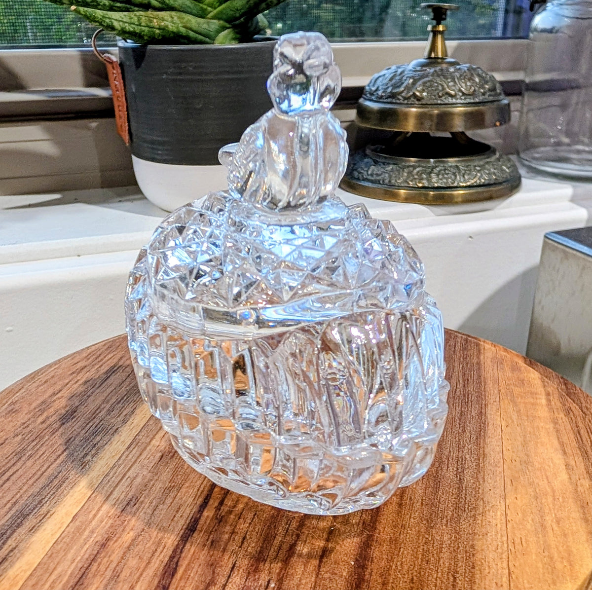 Hofbauer Crystal Bird Trinket Dish