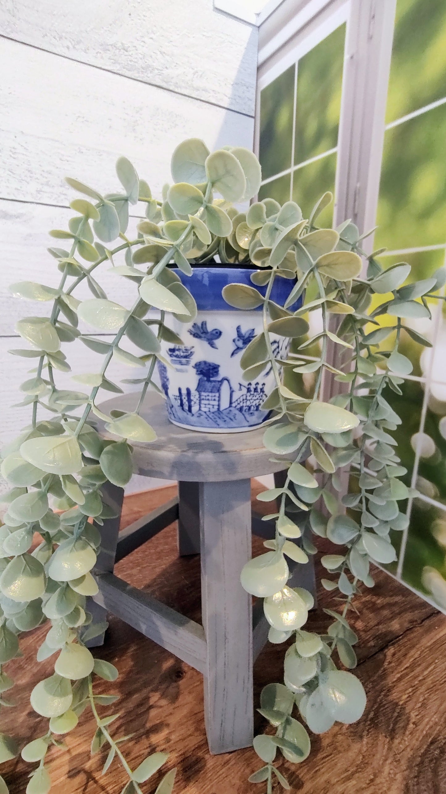 Mini Blue and White Planter