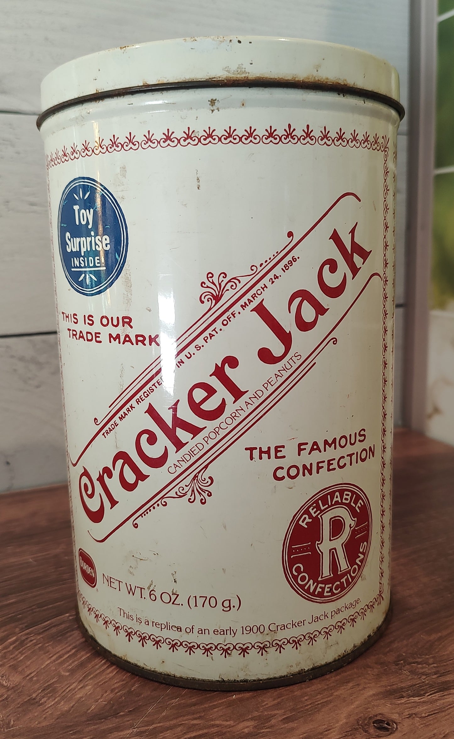 1980 Cracker Jack Tin