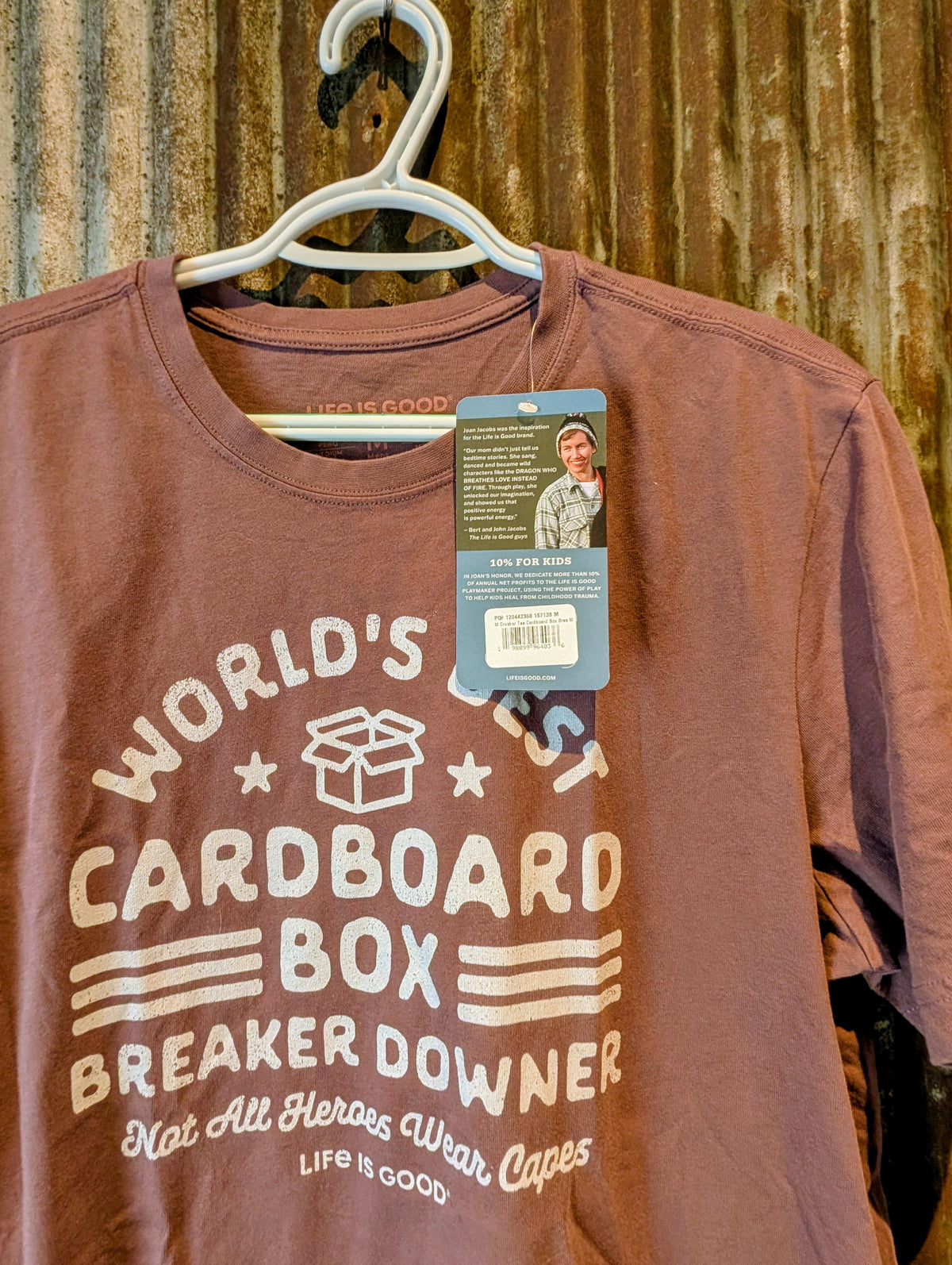 Worlds Best Cardboard Box Breaker Downer T-shirt Size M