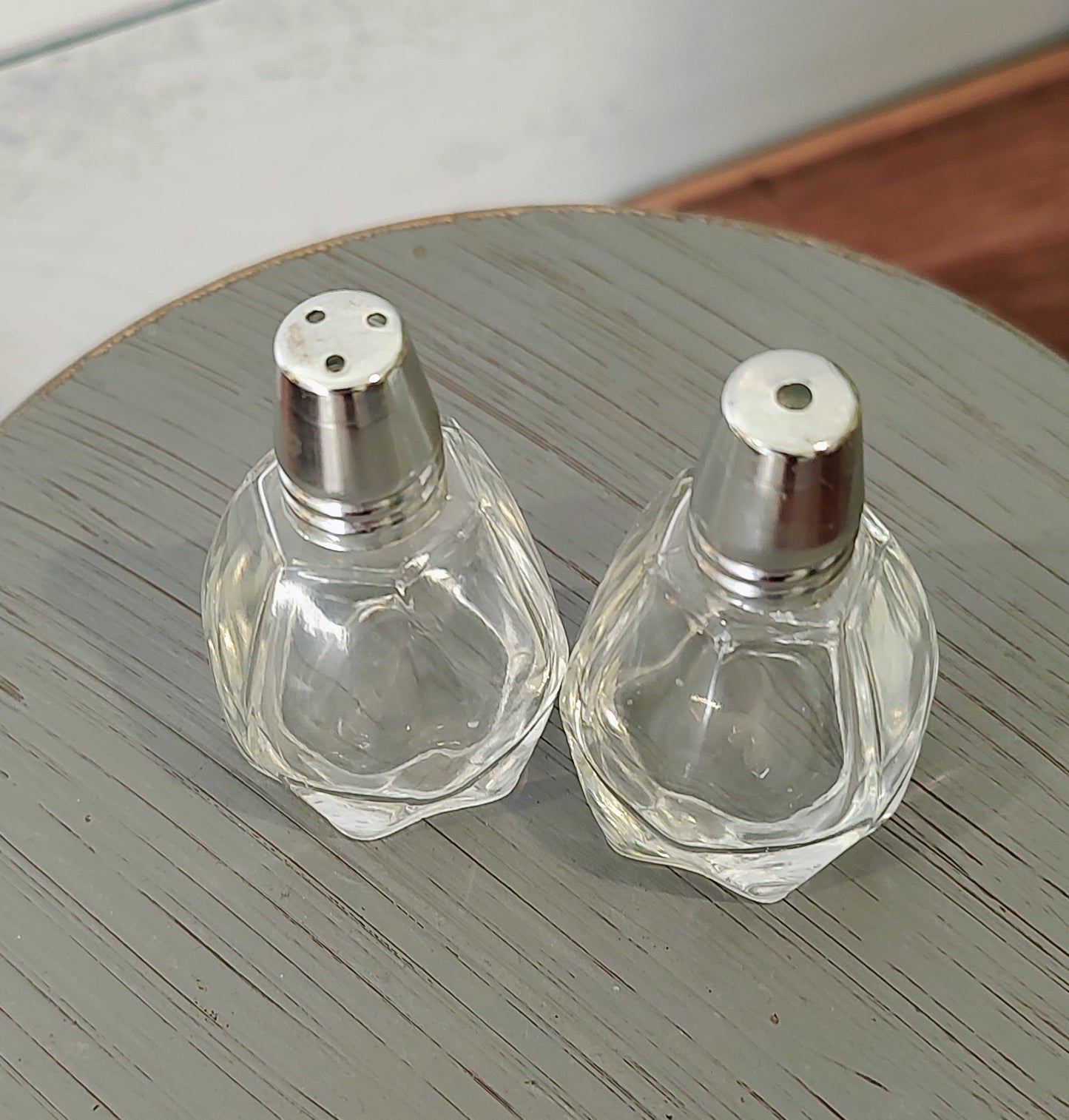 Mini Glass Salt & Pepper Shakers