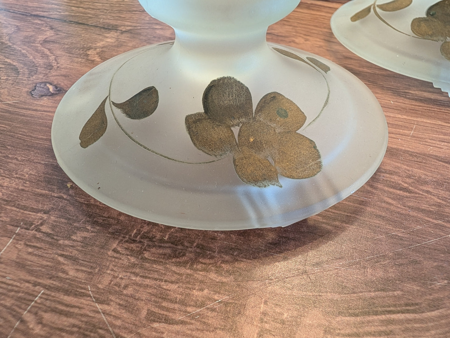 Hand Painted Frosted Candle Holders