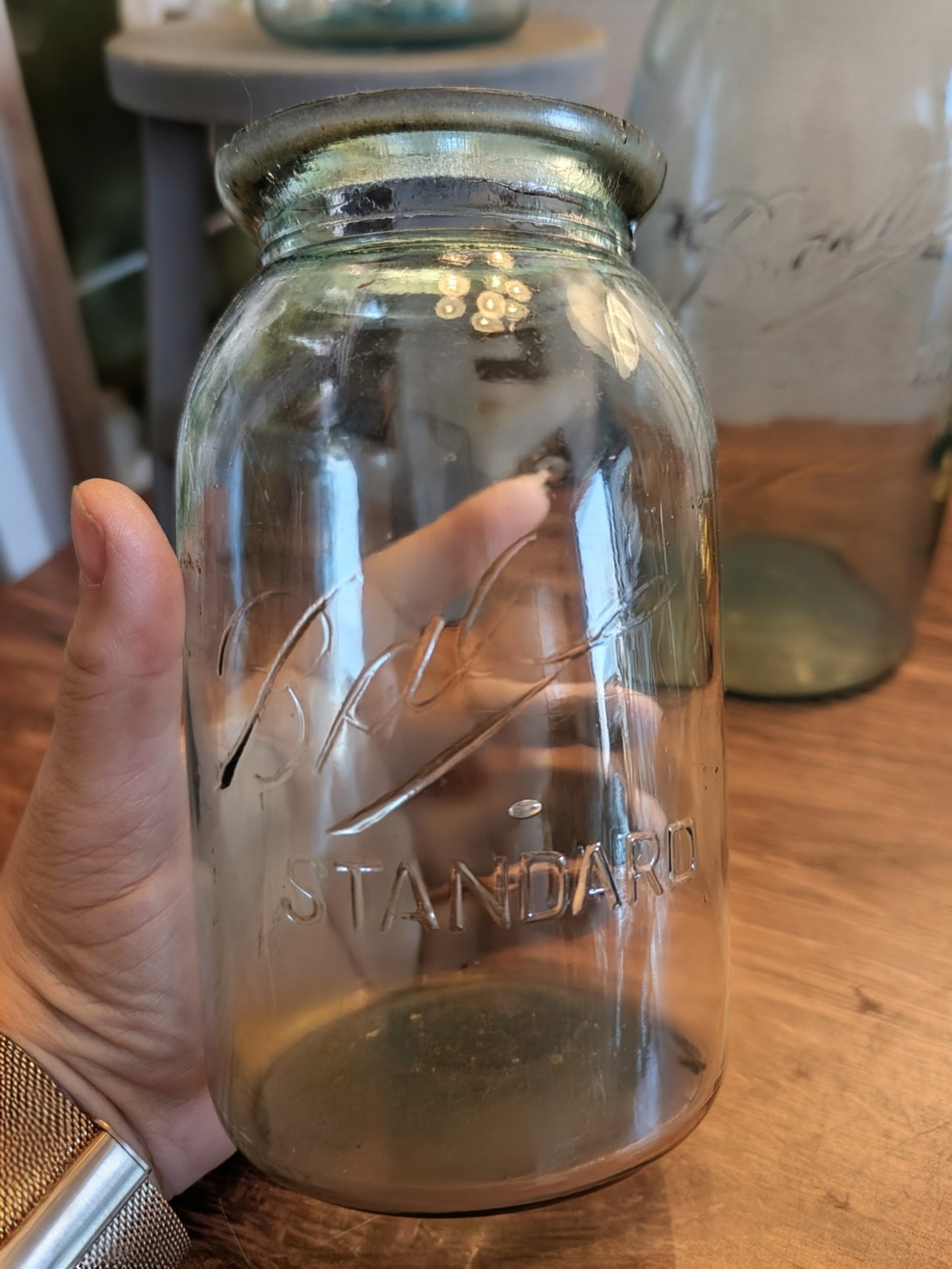 Quart Antique Ball Jar Wax Seal Top