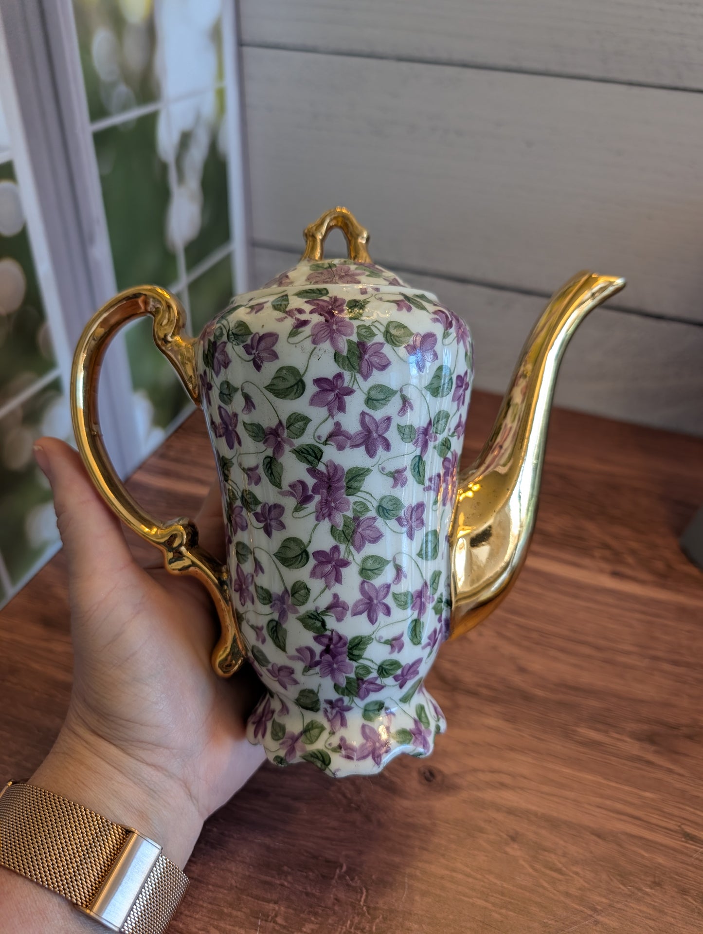 Royal Crown Chinz Violet Teapot