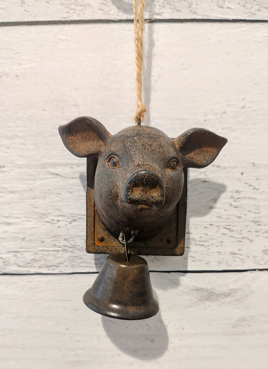 Pig with Bell Ornament