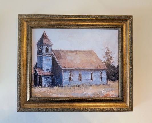 Gold Framed Chapel Canvas