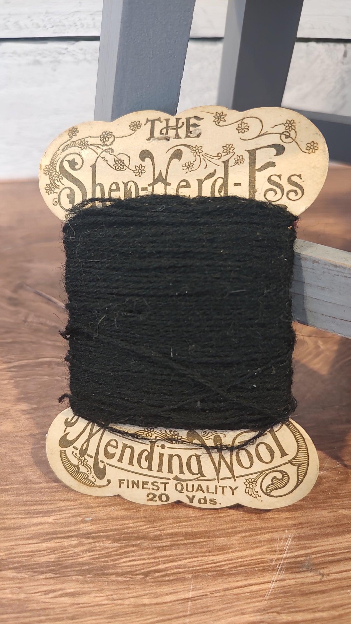 Antique/Vintage Darning Egg and Wool Thread for Socks or gloves