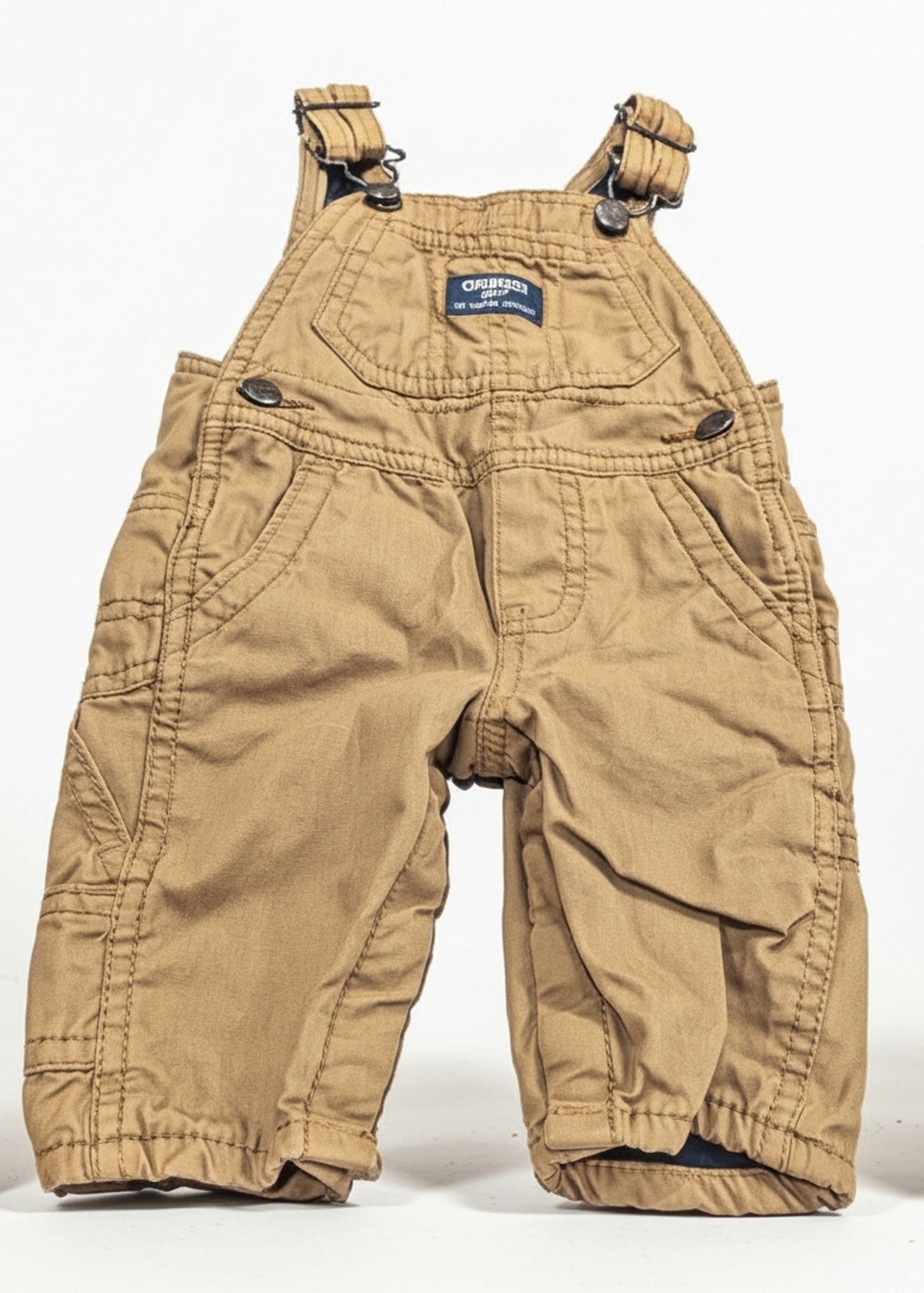 Oshkosh Khaki Overalls 3 mos
