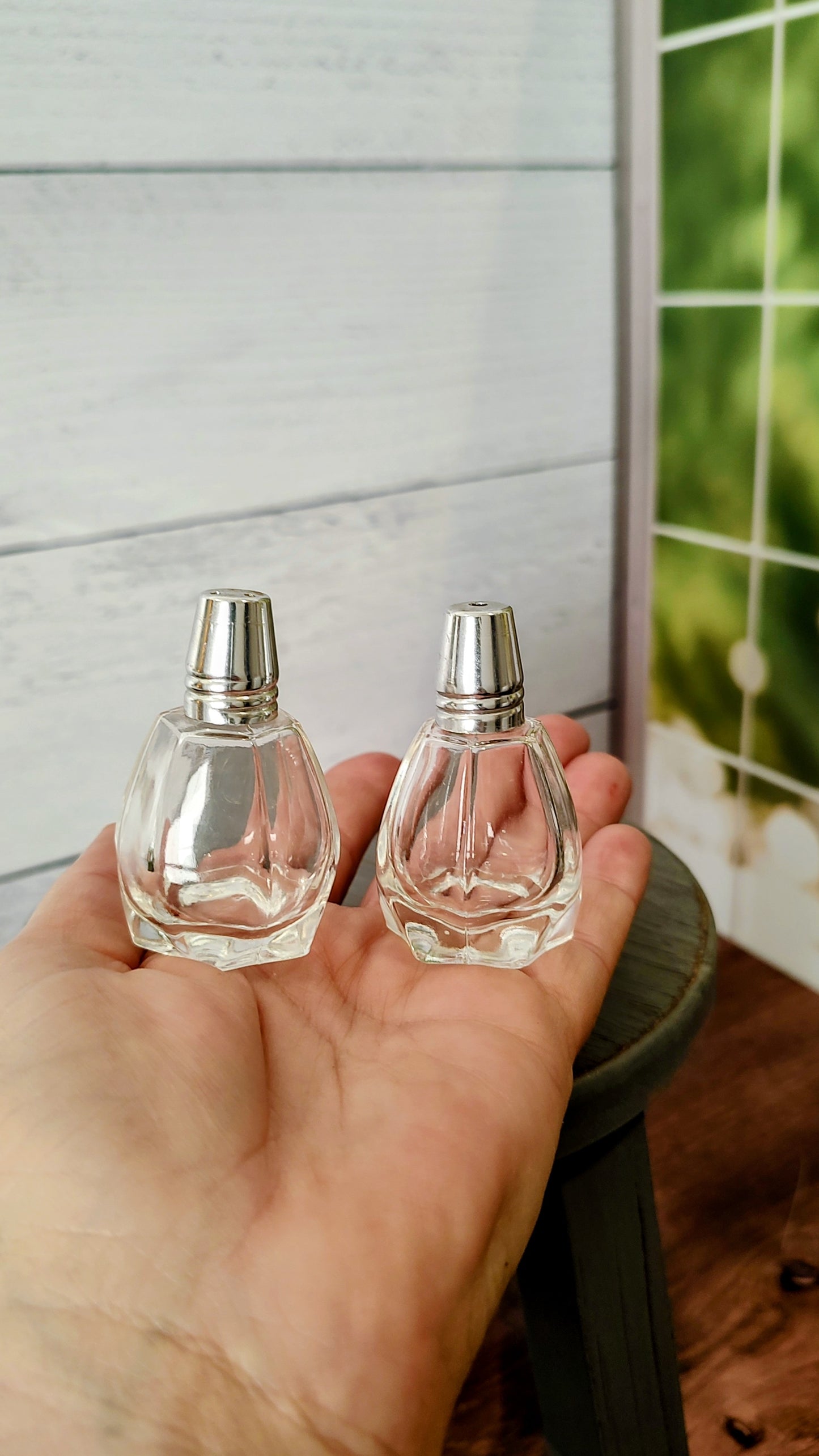 Mini Glass Salt & Pepper Shakers