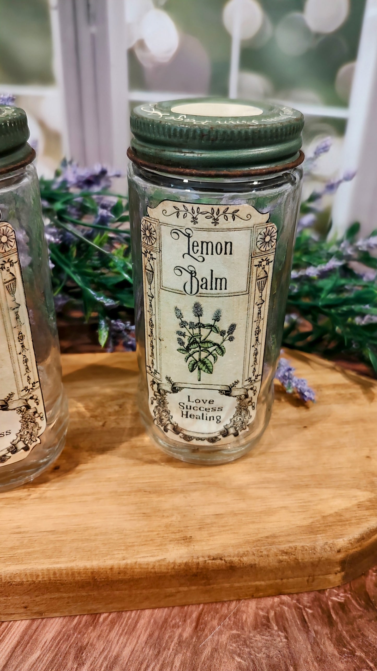 Decoupaged Vintage Spice Jars (set of 3)