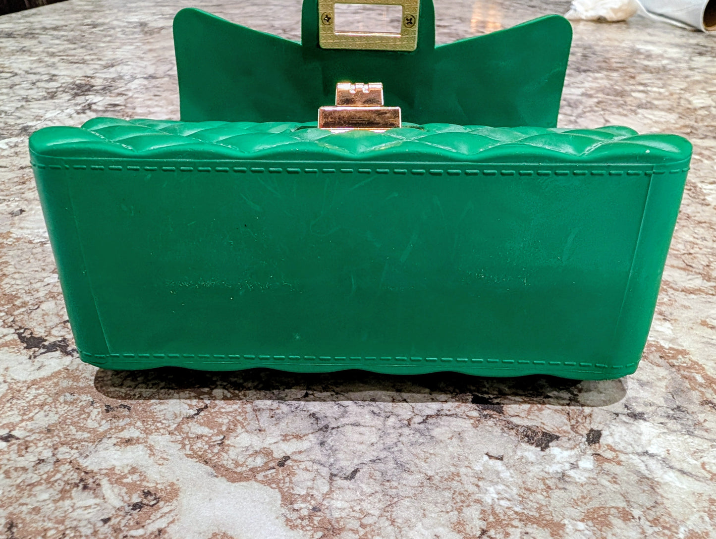 Charlotte Russe PVC Purse with Gold Chain Strap/Crossbody