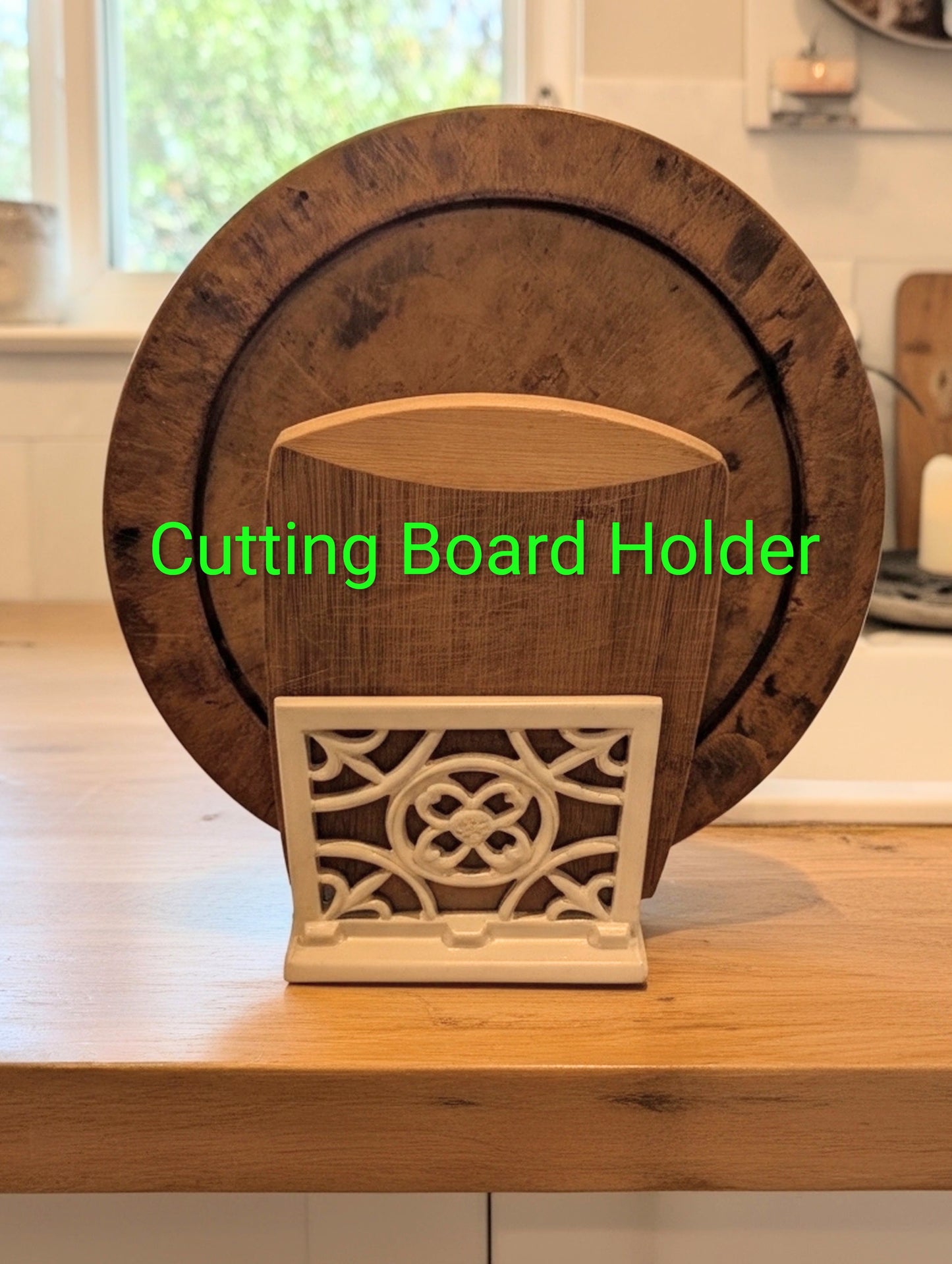 Cast Iron White Enamel Holder
