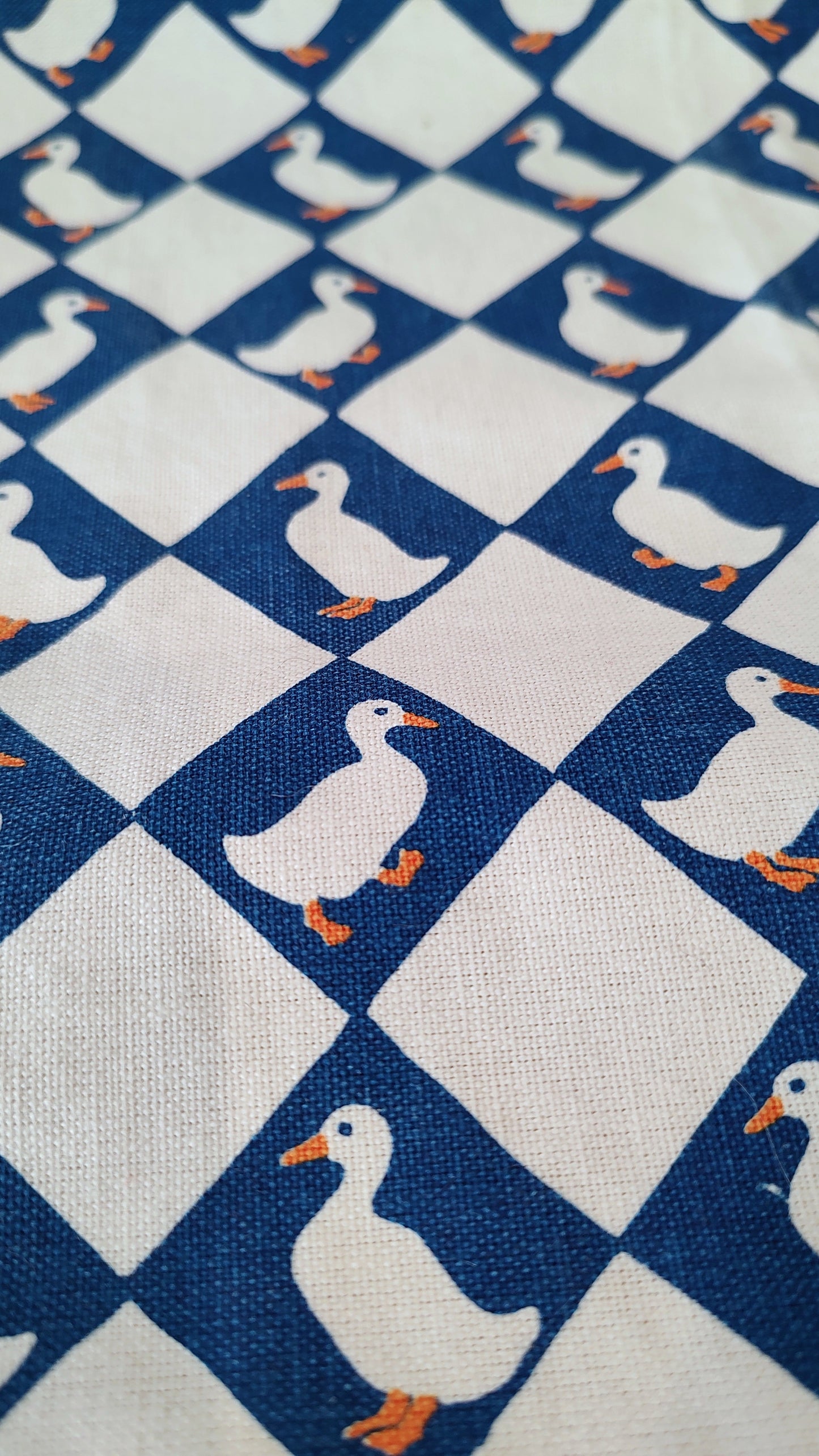 Vintage Blue and White Duck Dish Towel (Trivet Sold Separately)