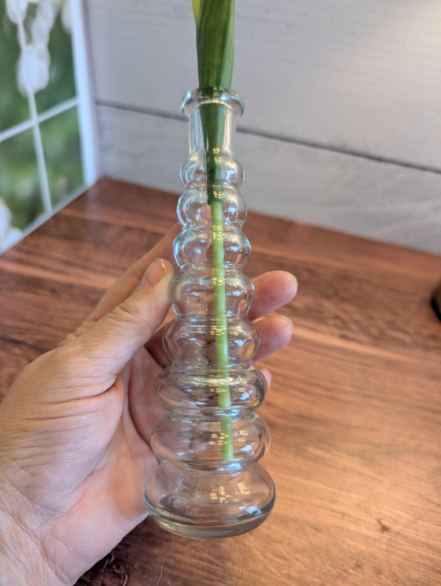 Vintage Bubble Ribbed Bud Vase