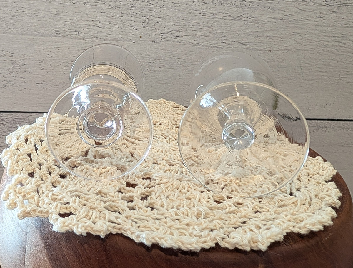 Mid-century Cordial stemware and Footed Shot Glass